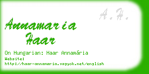 annamaria haar business card